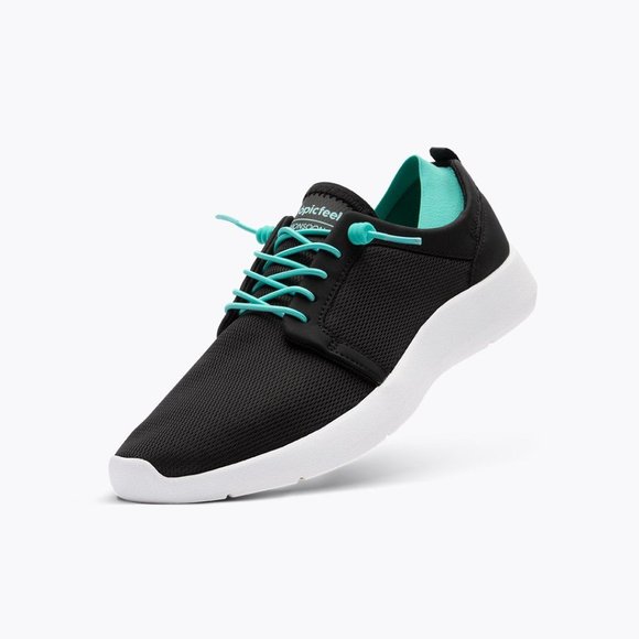 Tropicfeel Shoes - TROPICFEEL Monsoon Travel Sneaker Size 38 7.5 US Core Black Teal Swim Hike Vegan